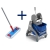 Zestaw: Kompletny mop 40cm Flipper + wózek porządkowy NICK 1x20l